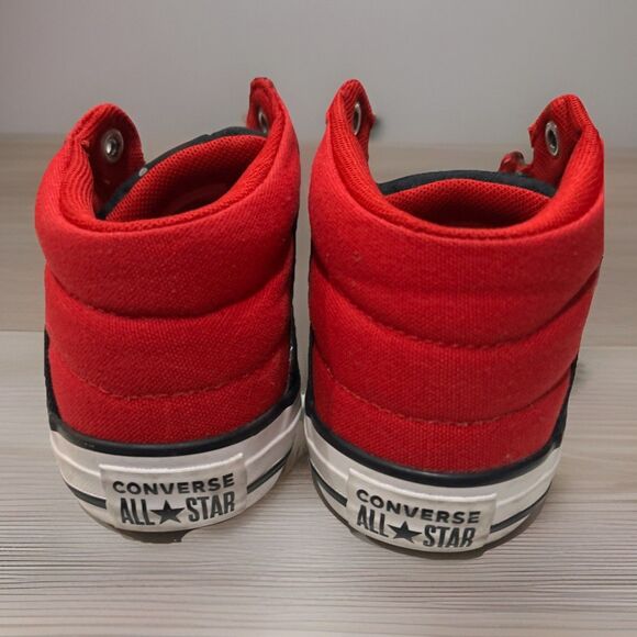 Converse All Star Chuck Taylor Axel Mid Top Size 3 Youth Black & Red - Picture 4 of 7